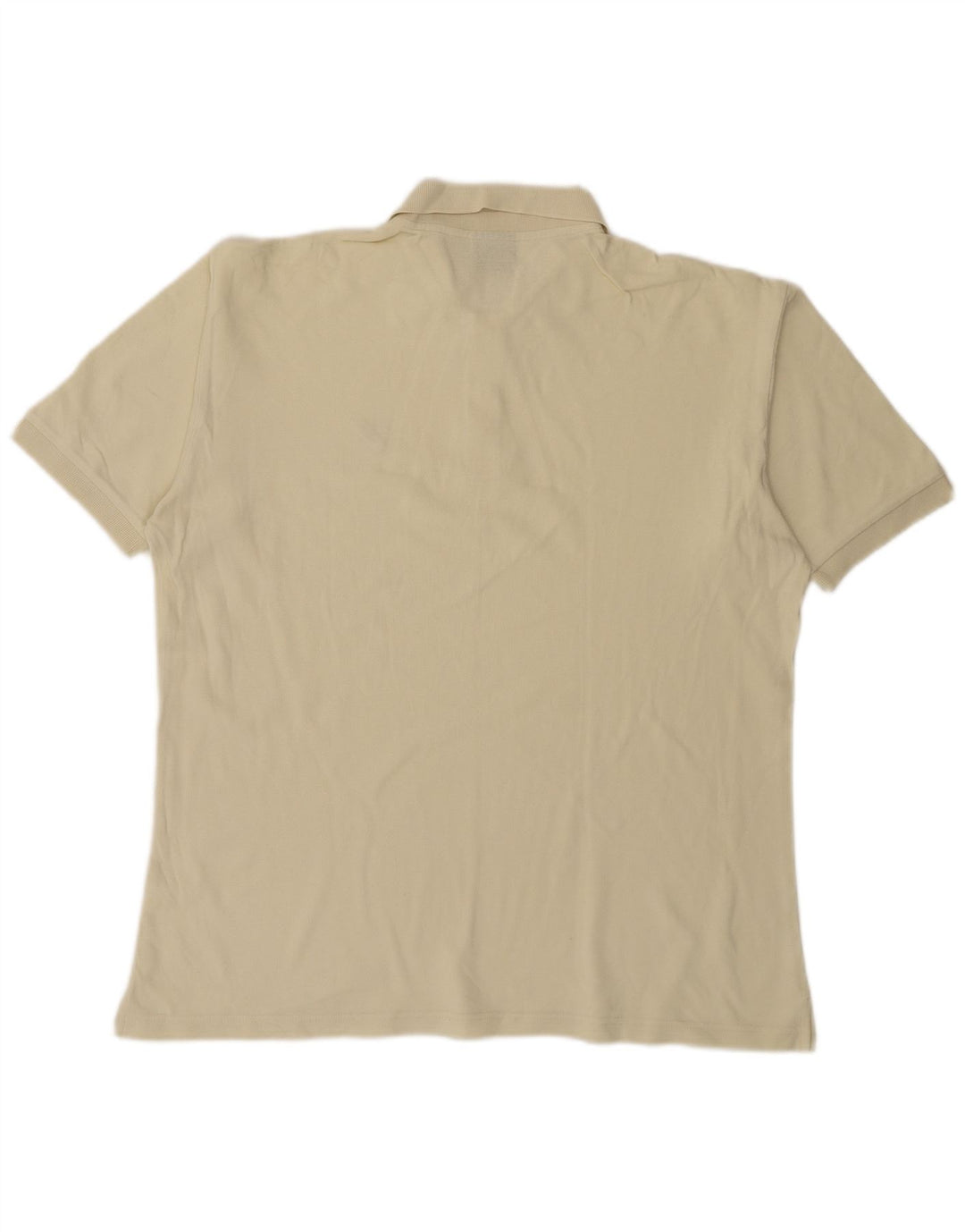ASICS Mens Polo Shirt Large Off White Cotton