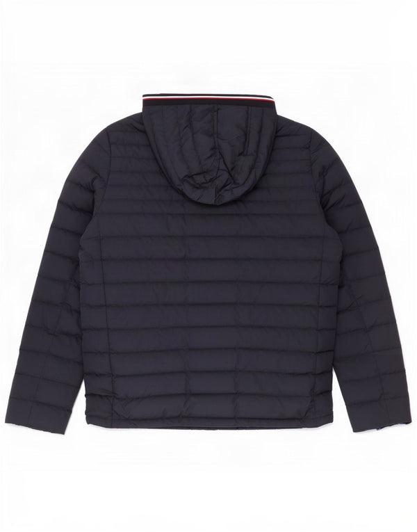 Мужская утепленная куртка с капюшоном Tommy Hilfiger UK 40, большая темно-синяя полиэстер