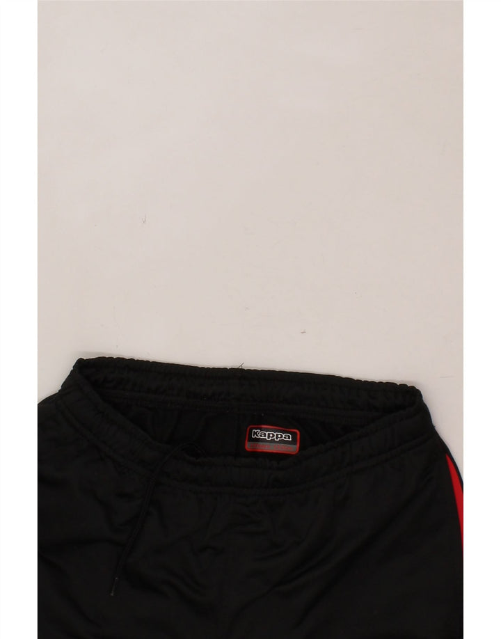KAPPA Boys Graphic Tracksuit Trousers Joggers 11-12 Years  Black Polyester Vintage Kappa and Second-Hand Kappa from Messina Hembry 