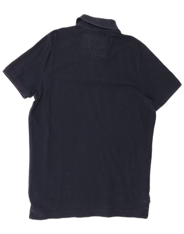 Мужская рубашка-поло Abercrombie & Fitch 2XL темно-синяя, хлопок