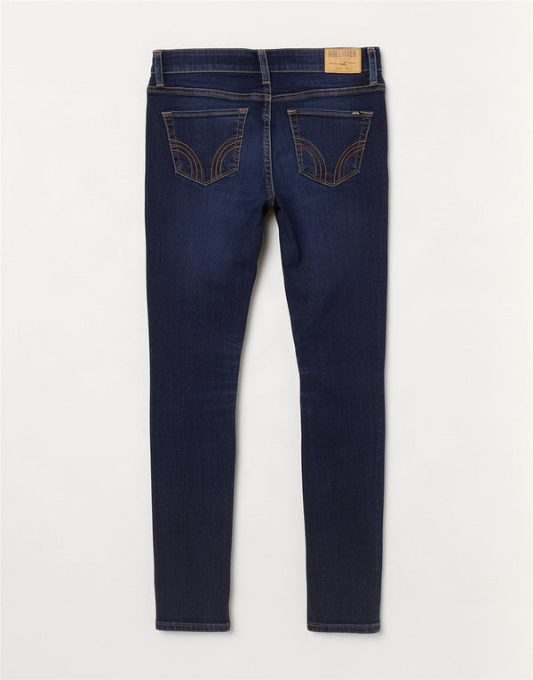 Женские джинсы скинни Hollister US 1 XS W25 L29 Темно-синий хлопок
