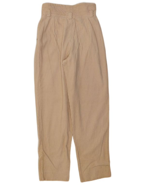 Винтажные женские вельветовые брюки с высокой талией IT 44 Medium W28 L31 Бежевый класс