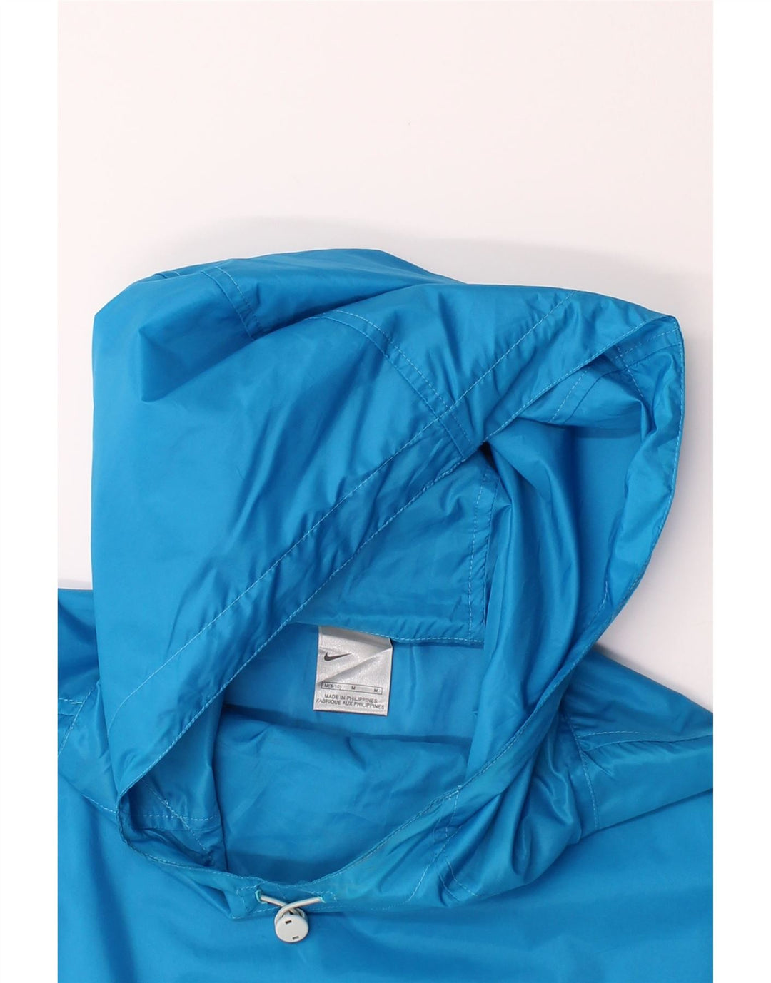 NIKE Womens Hooded Racer Jacket US 8/10 Medium Blue Polyamide Vintage Nike and Second-Hand Nike from Messina Hembry 