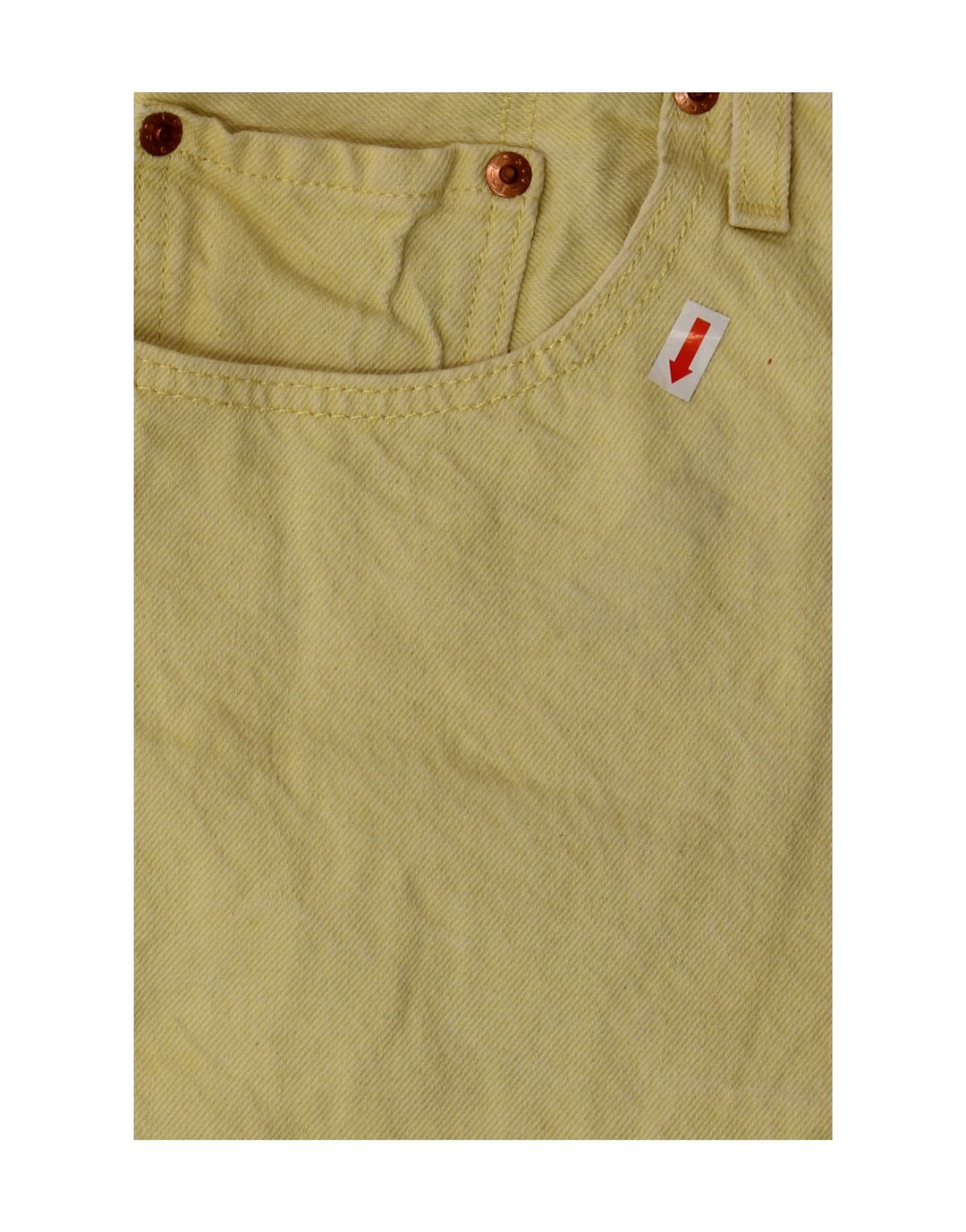 Женские джинсовые шорты LEVI'S 501 W32, большие желтые, хлопок