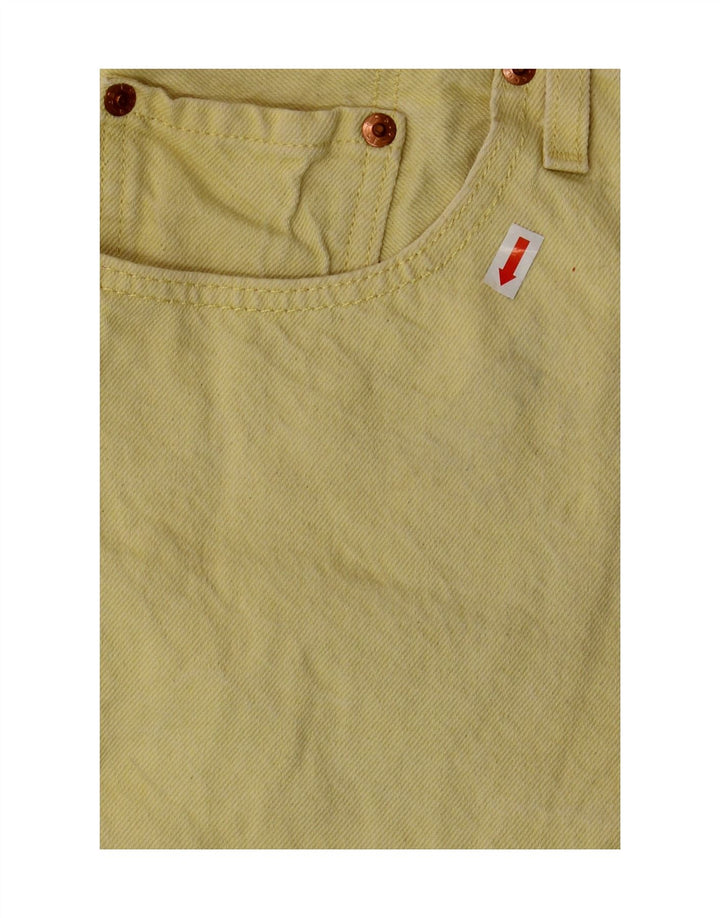 Женские джинсовые шорты LEVI'S 501 W32, большие желтые, хлопок