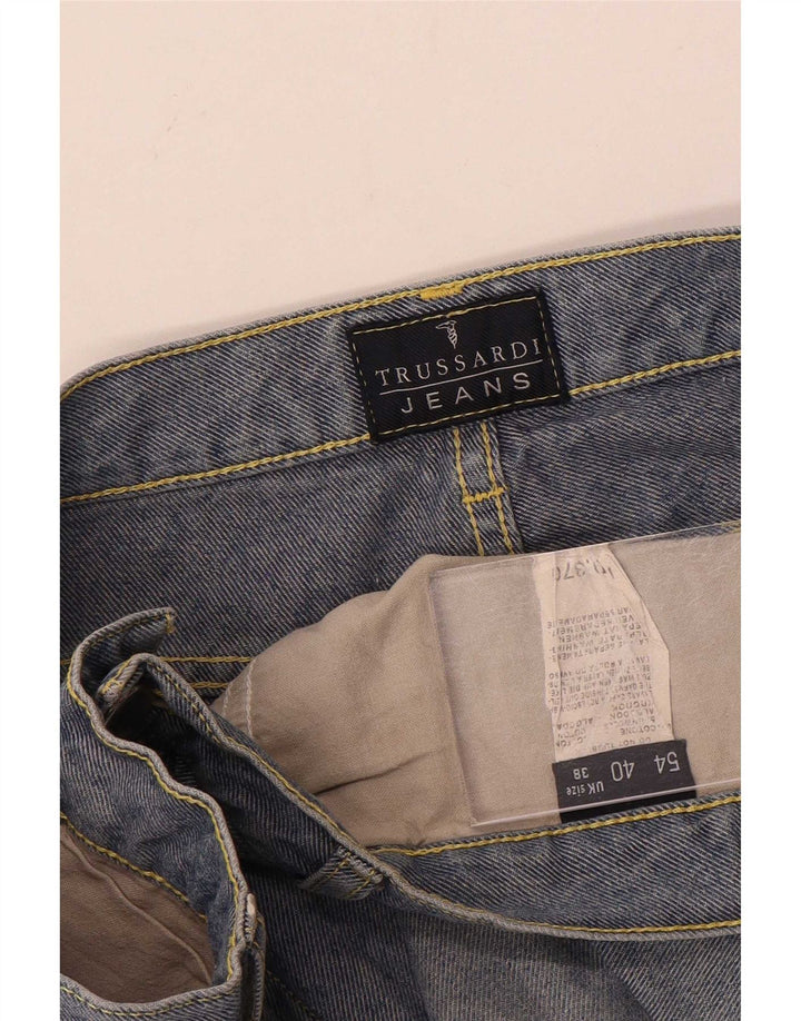 Мужские прямые джинсы Trussardi W38 L36 синие, хлопок