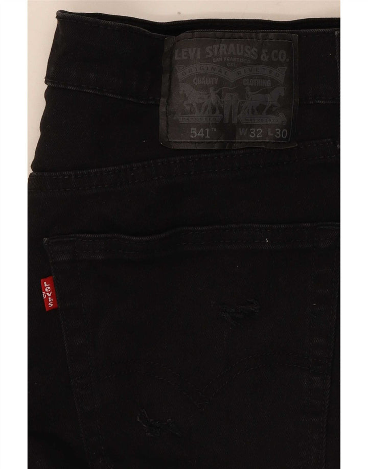 Женские джинсовые шорты Levi's 541 W32, большие черные, хлопок