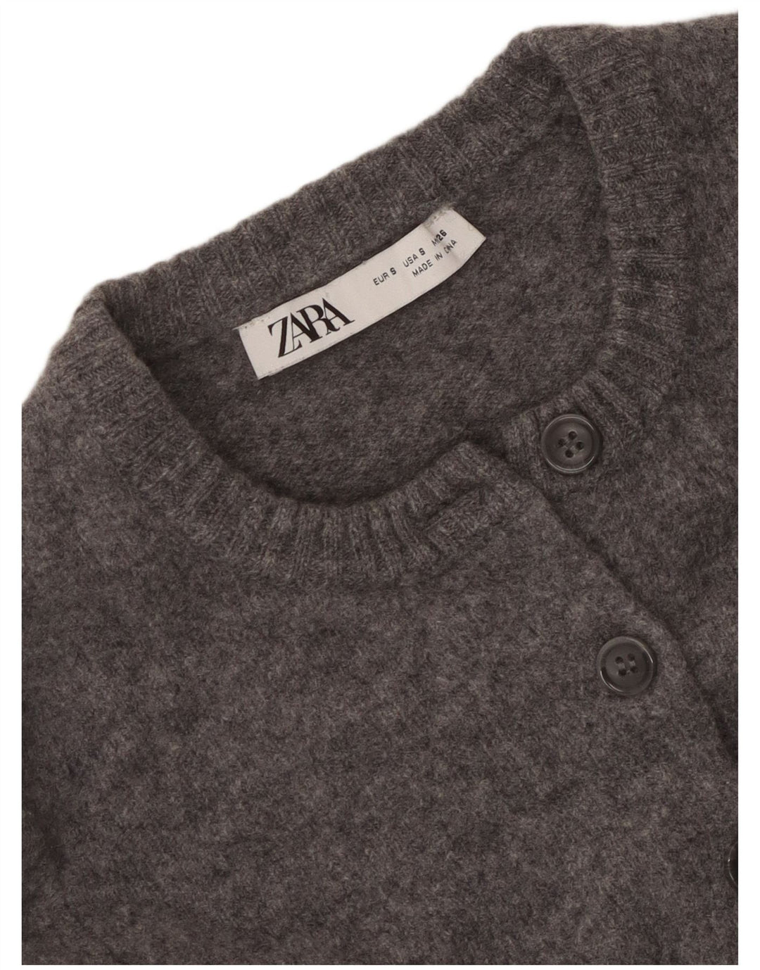 Женский укороченный кардиган Zara UK 10, маленький серый цвет