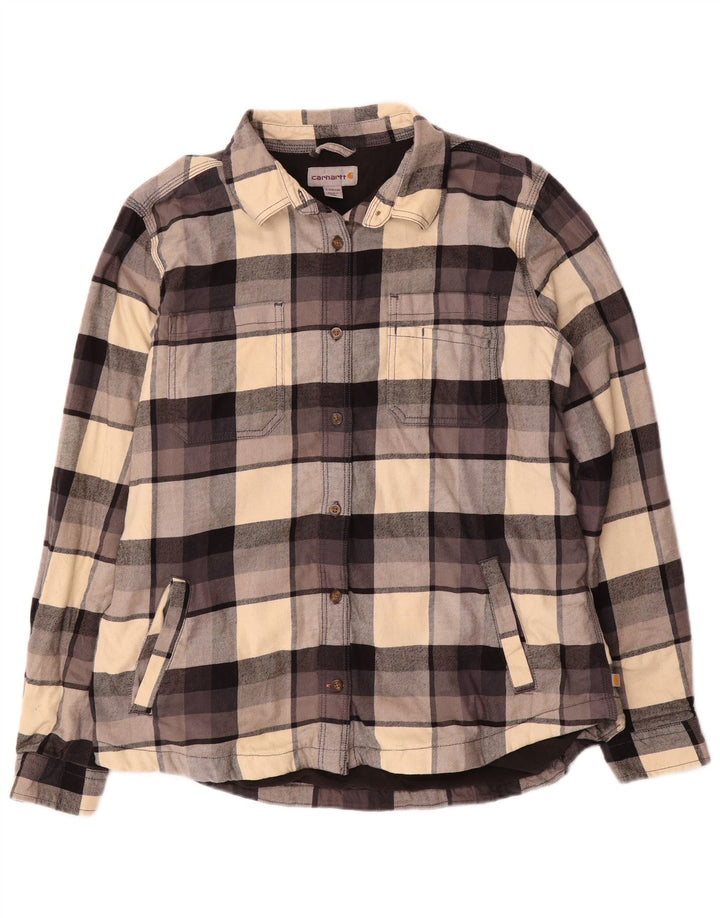 Женская фланелевая рубашка Carhartt Lumberjack, размер США 12/14, большая разноцветная клетка