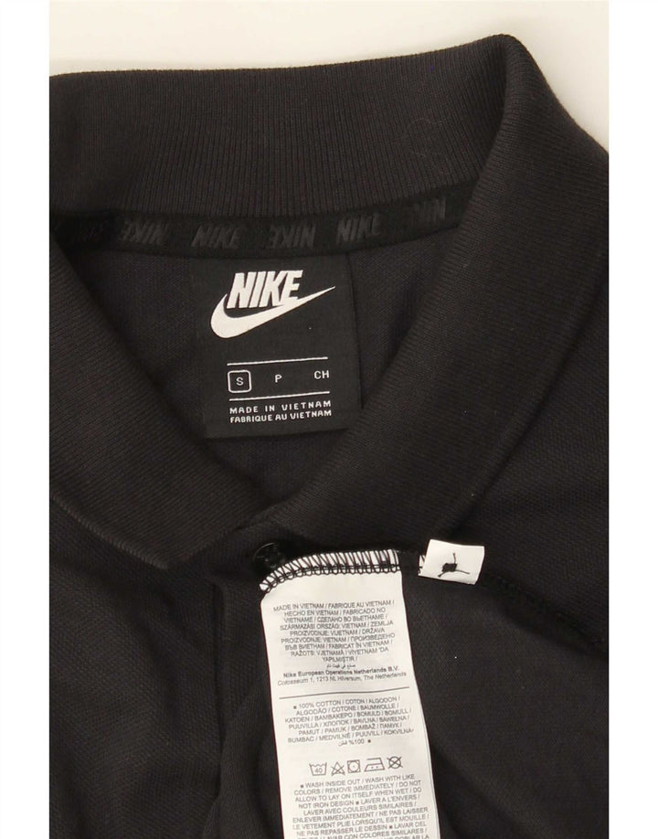 Мужская рубашка-поло Nike, маленькая черная, хлопковая