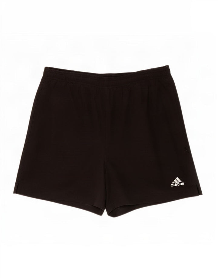 Мужские спортивные шорты Adidas, большие черные из полиэстера
