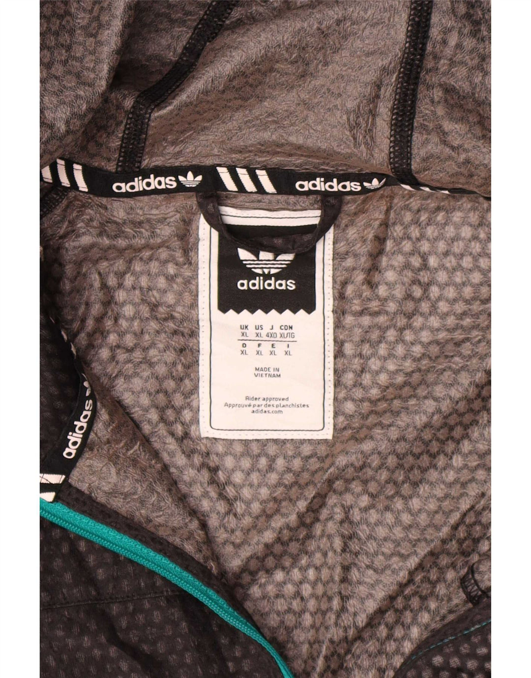 Мужская куртка-дождевик Adidas с капюшоном UK 42 XL, черный полиэстер