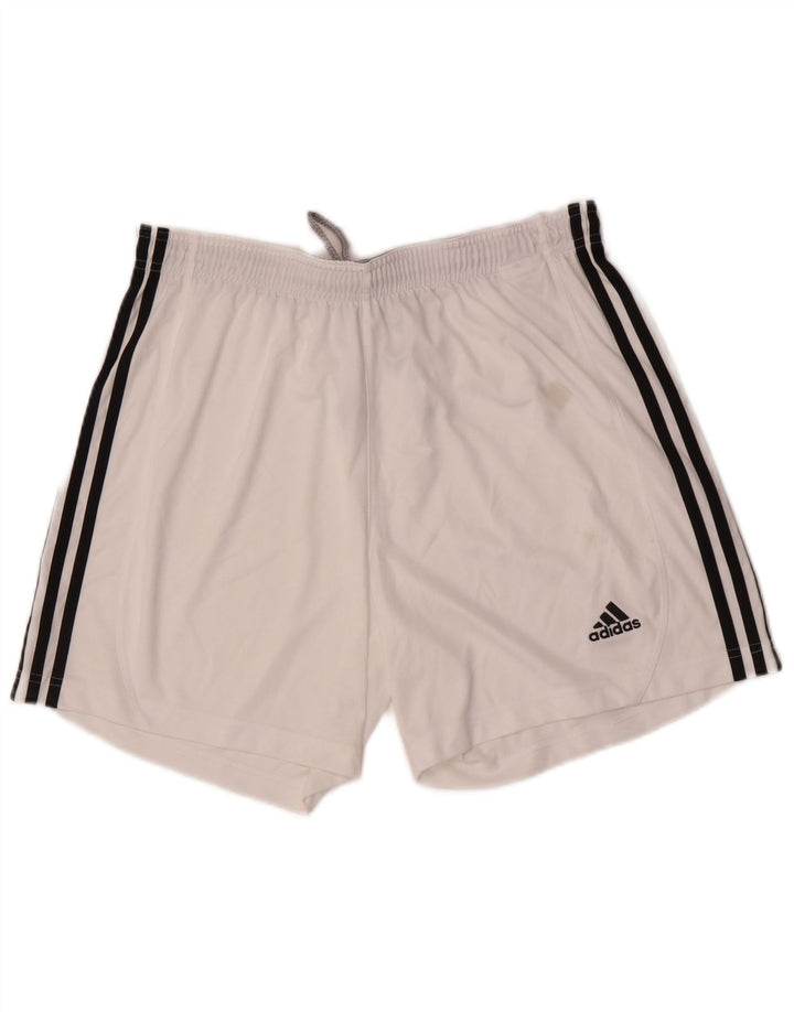 Мужские спортивные шорты Adidas Climalite, большой белый полиэстер