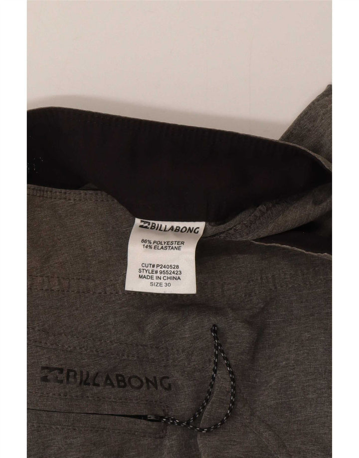 Мужские шорты для плавания Billabong, полиэстер в серую полоску среднего размера