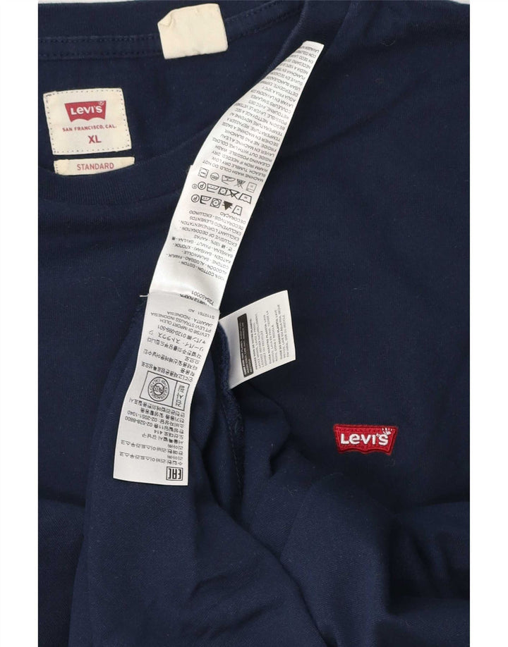 Мужской стандартный топ Levi's с длинным рукавом XL, темно-синий, хлопок