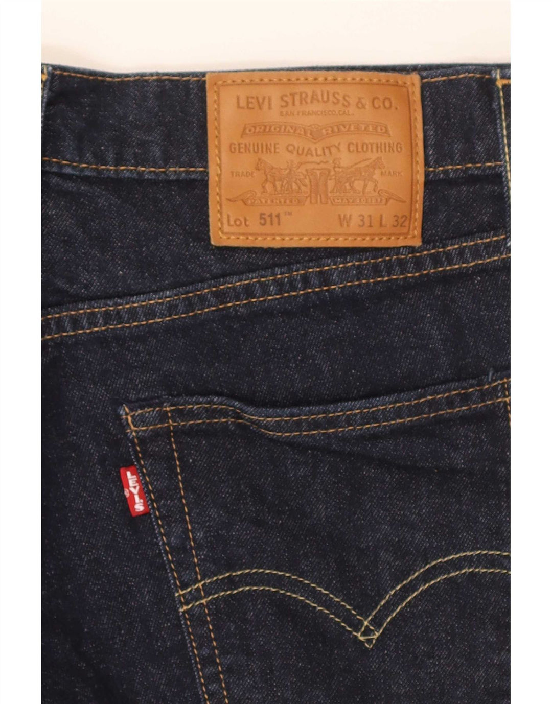 Мужские джинсы Levi's 511 Slim W31 L32 Темно-синие, хлопок