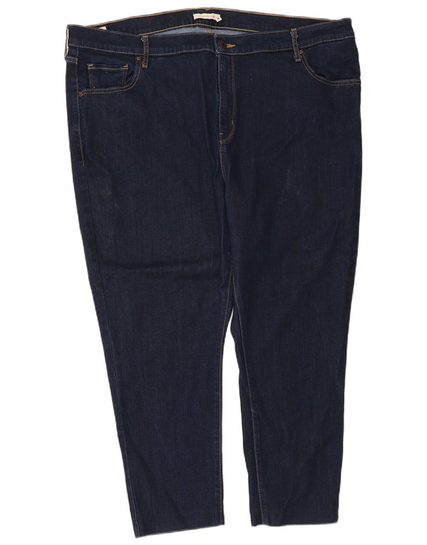 Женские укороченные джинсы скинни Levi's 721 с высокой посадкой США 24 4XL W42 L24 Темно-синие