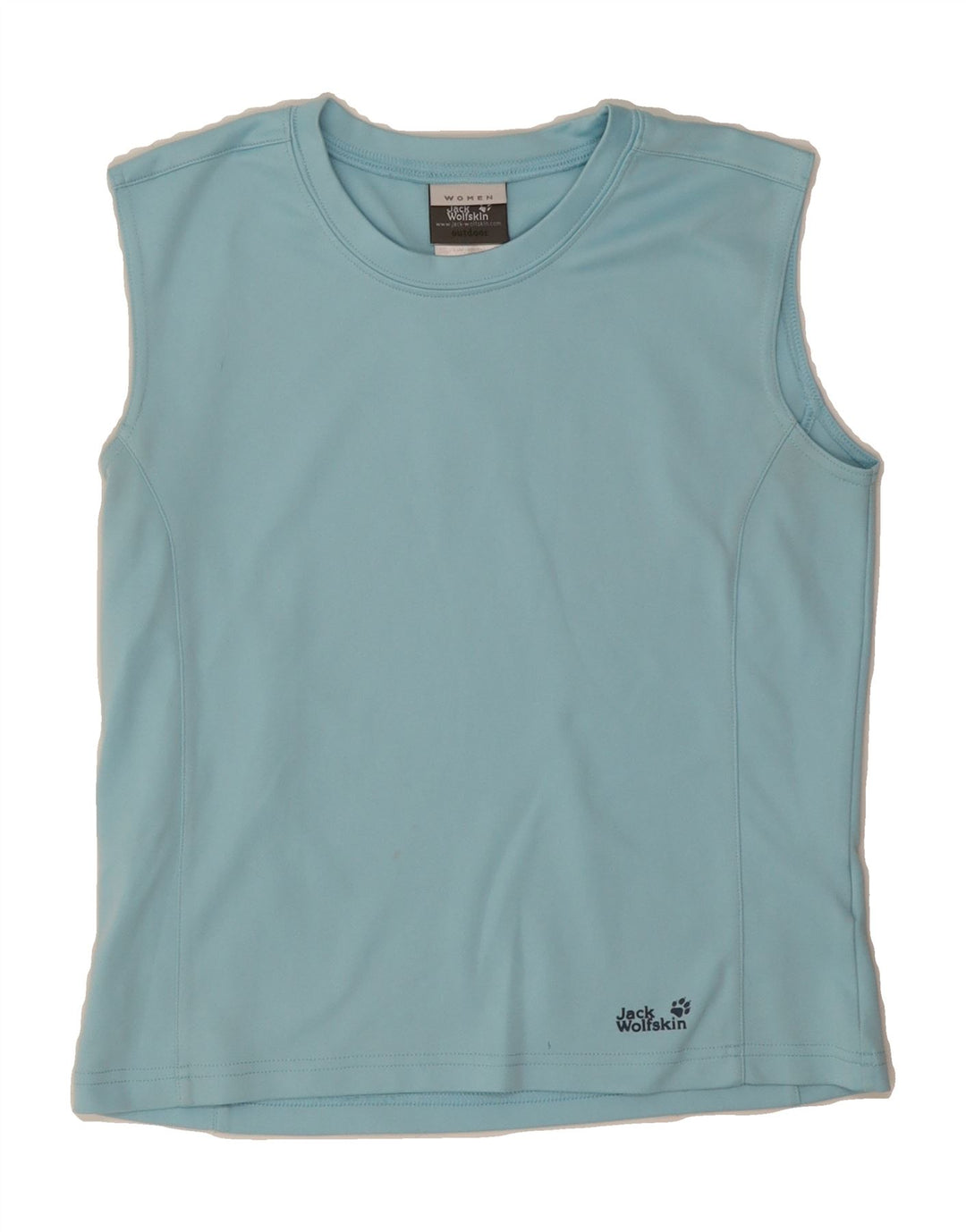 JACK WOLFSKIN Womens Vest Top UK 12 Medium Blue Polyester Vintage Jack Wolfskin and Second-Hand Jack Wolfskin from Messina Hembry 