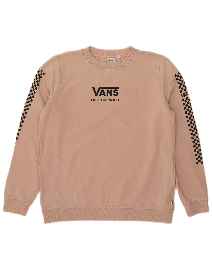 Женский джемпер оверсайз с рисунком Vans UK 10, маленький розовый