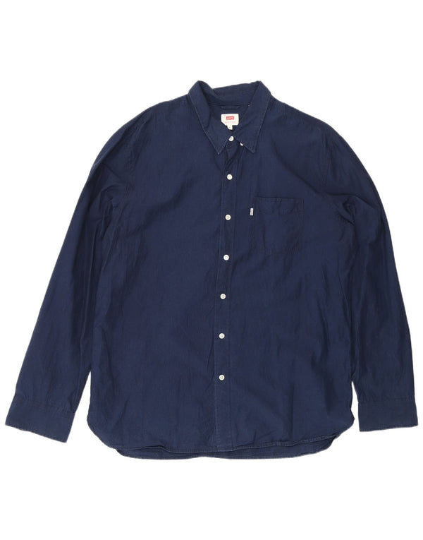 Мужская рубашка Levi's XL темно-синяя