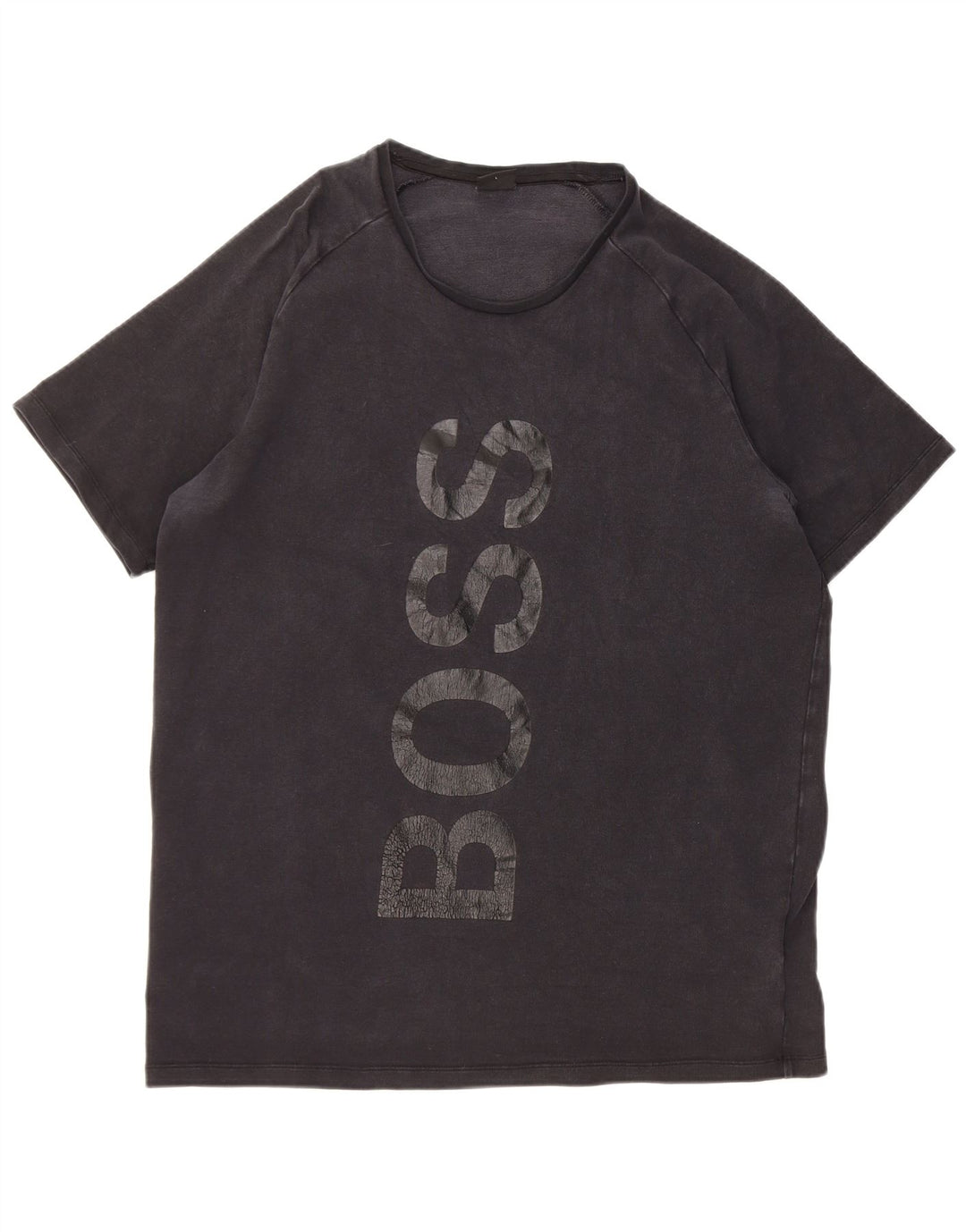 Мужская футболка с рисунком Hugo Boss, большой черный лиоцелл