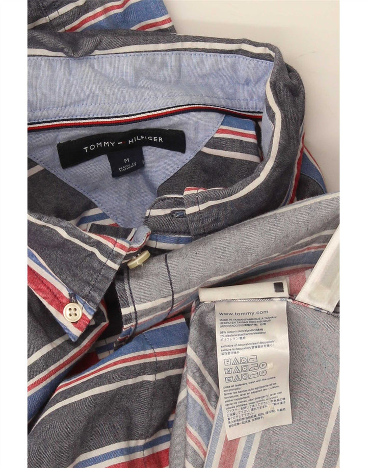 Мужская рубашка Tommy Hilfiger из хлопка в синюю полоску среднего размера