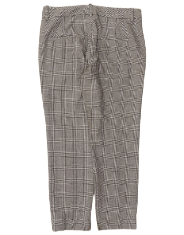 Zara Womens Straight Chino Trousers EU 38 Small W28 L26 Grey Check