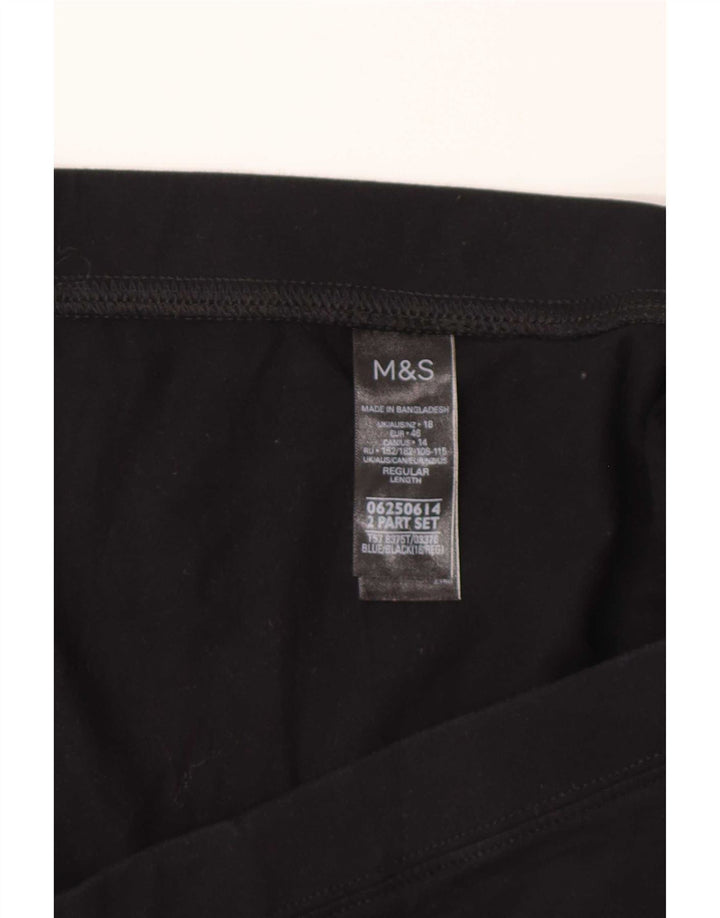 Женские леггинсы Marks & Spencer UK 18 XL, черные, хлопковые