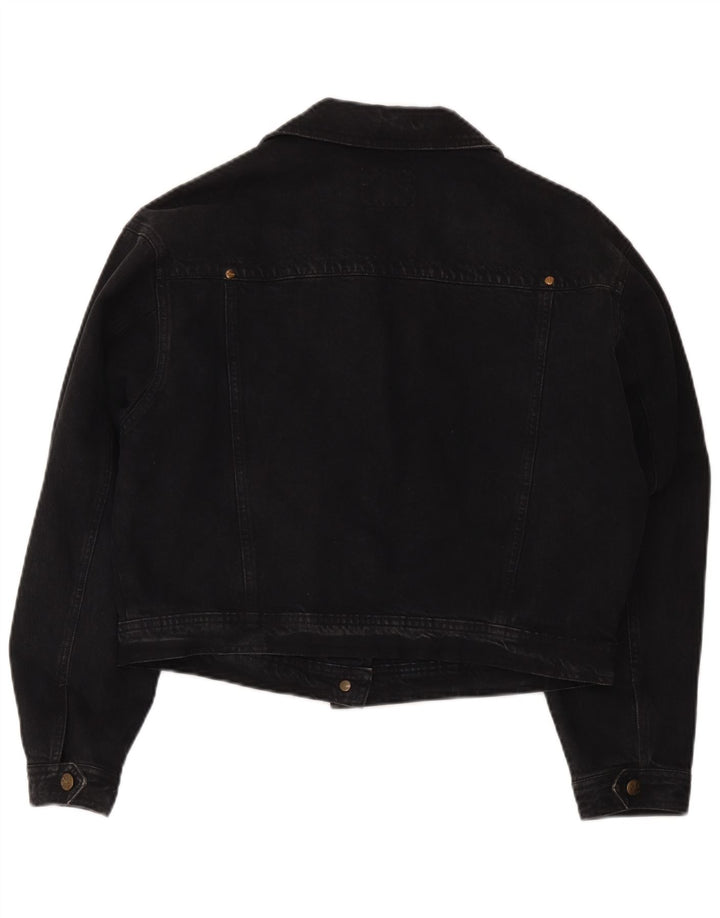 Женская укороченная джинсовая куртка Trussardi UK 12, средний черный