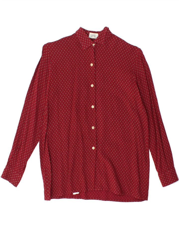 VINTAGE Womens Shirt UK 12 Medium Red Spotted Vintage Vintage and Second-Hand Vintage from Messina Hembry 