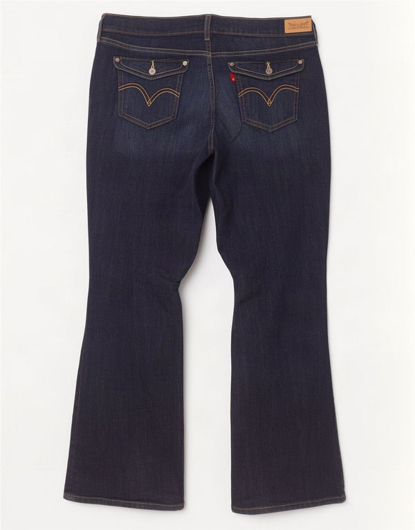 Женские джинсы Levi's 515 с высокой талией Bootcut США 16 2XL W33 L32 Темно-синие