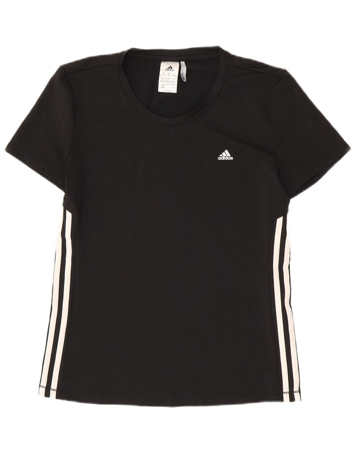 Женская футболка ADIDAS Climalite Top UK 12/14, средний черный полиэстер