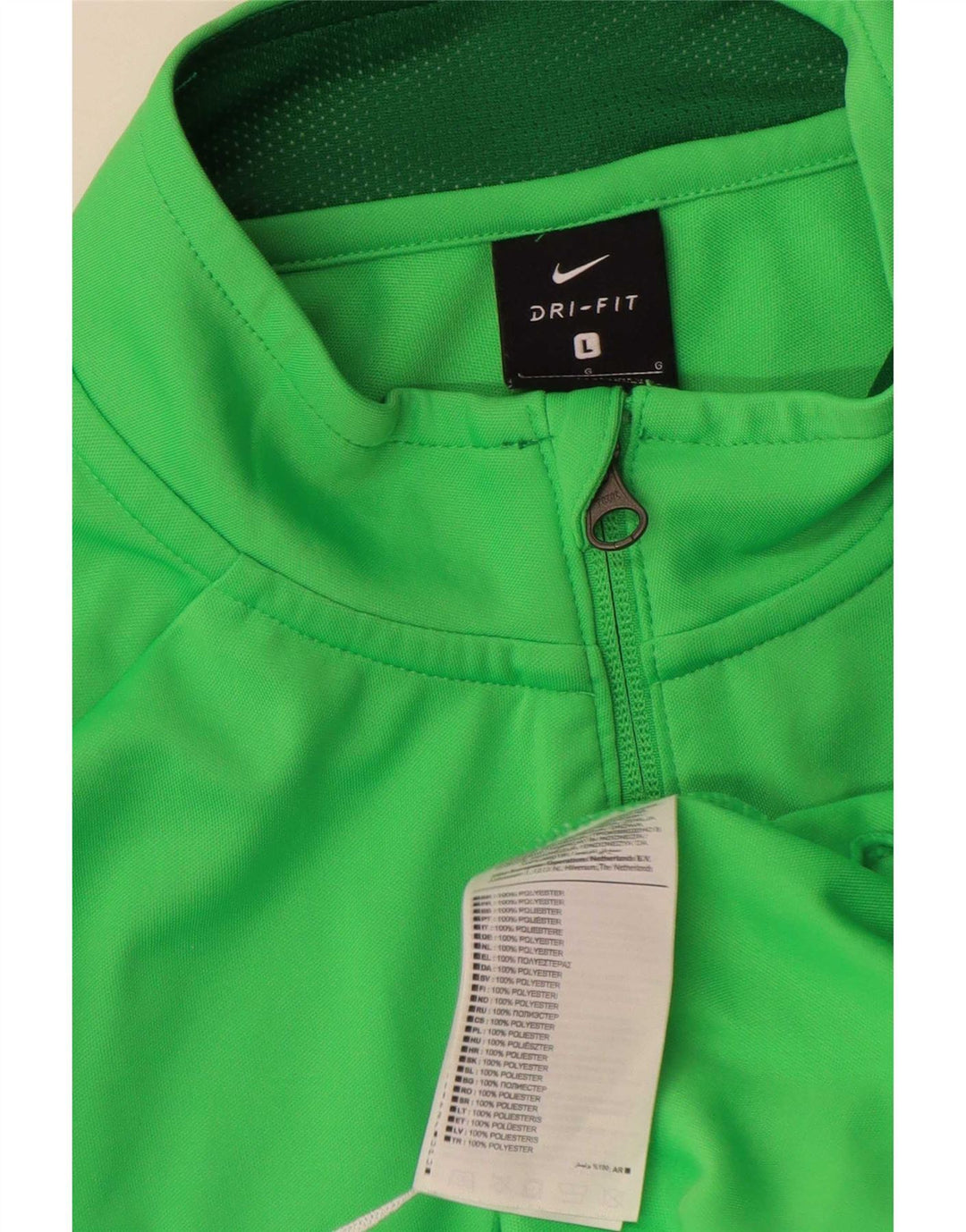 Мужская спортивная куртка с графическим рисунком Nike Dri Fit, большая зеленая цветная блокировка