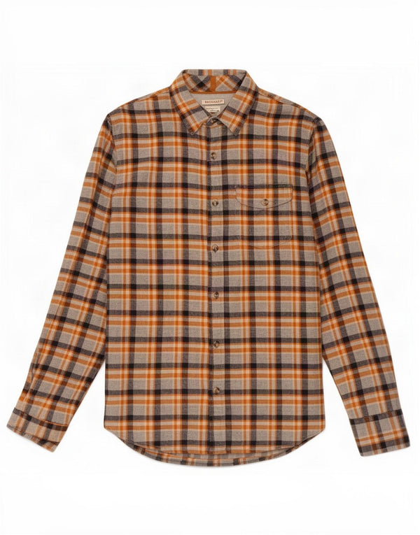 Fat Face Mens Regular Fit Flannel Shirt Small Grey Check Cotton