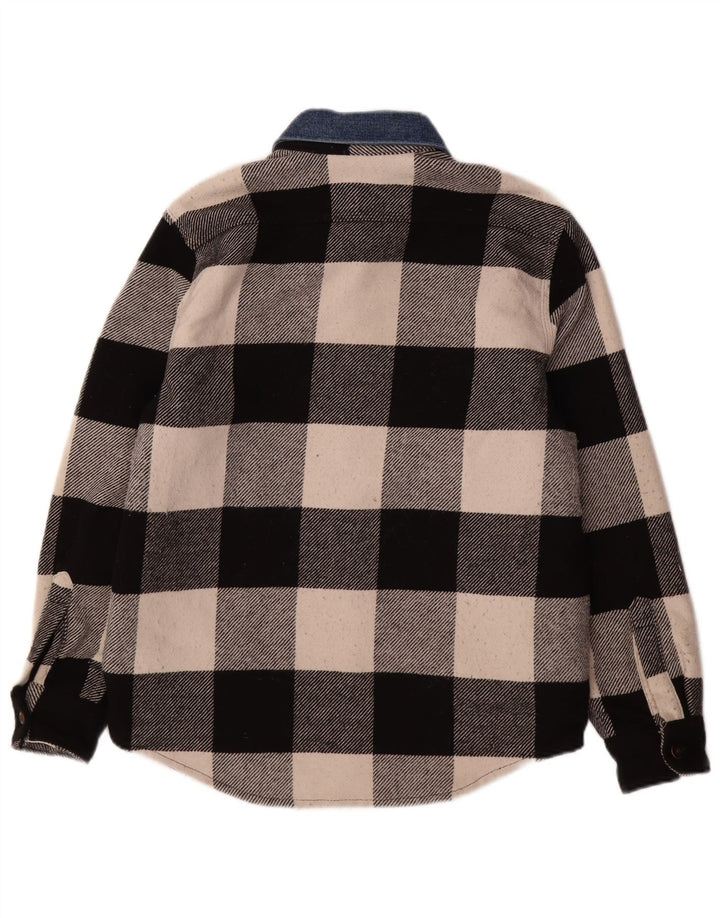 LEVI'S Mens Flannel Shirt Small Black Check Polyester