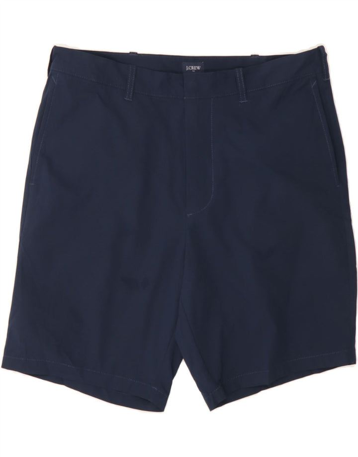 J. CREW Mens Chino Shorts W33 Medium Navy Blue Polyester Vintage J. Crew and Second-Hand J. Crew from Messina Hembry 