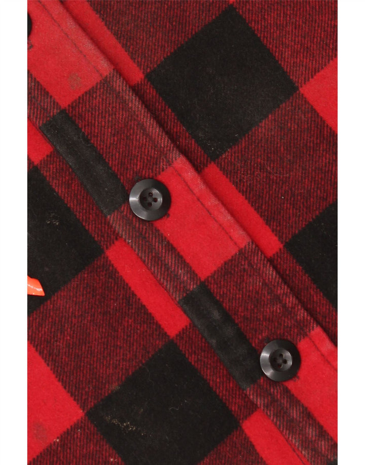 Мужская фланелевая рубашка Nike Lumberjack XL из шерсти красного цвета в мелкую клетку