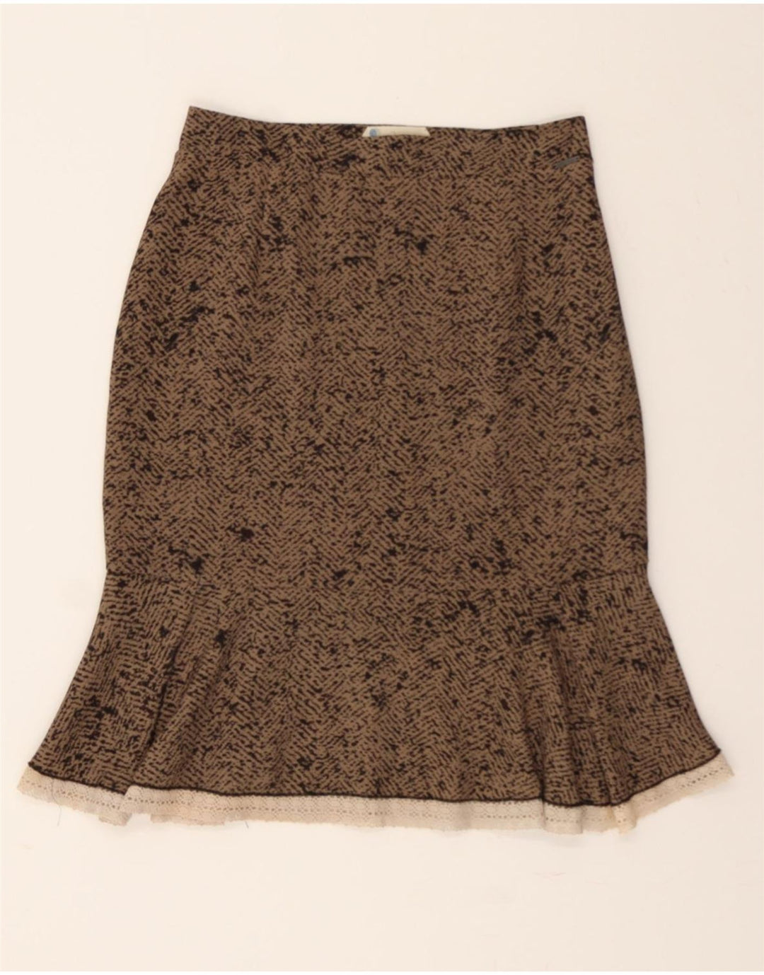 OTTOD'AME Womens Trumpet Skirt W32 Large Brown Chevron Vintage Ottod'Ame and Second-Hand Ottod'Ame from Messina Hembry 