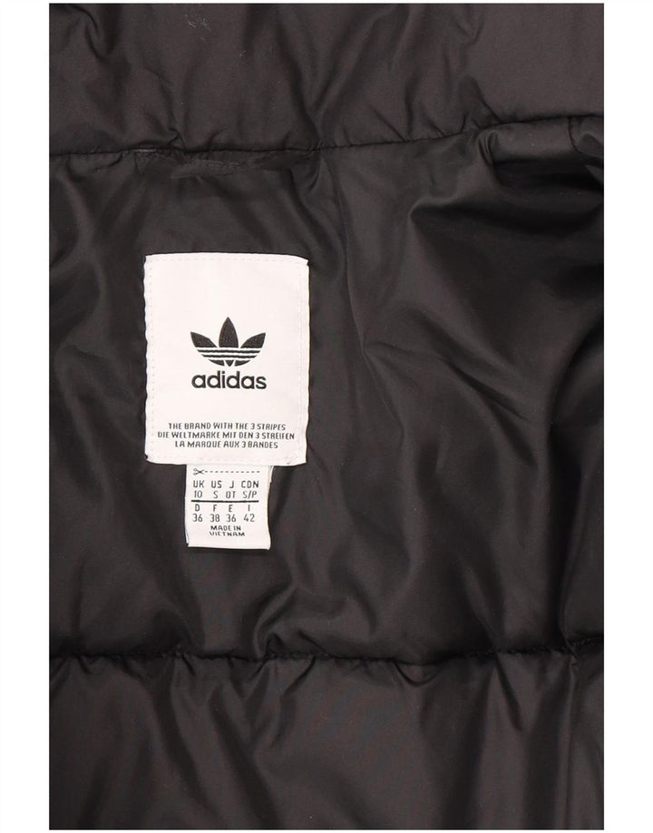 Женская утепленная куртка оверсайз Adidas UK 10, маленький черный полиэстер