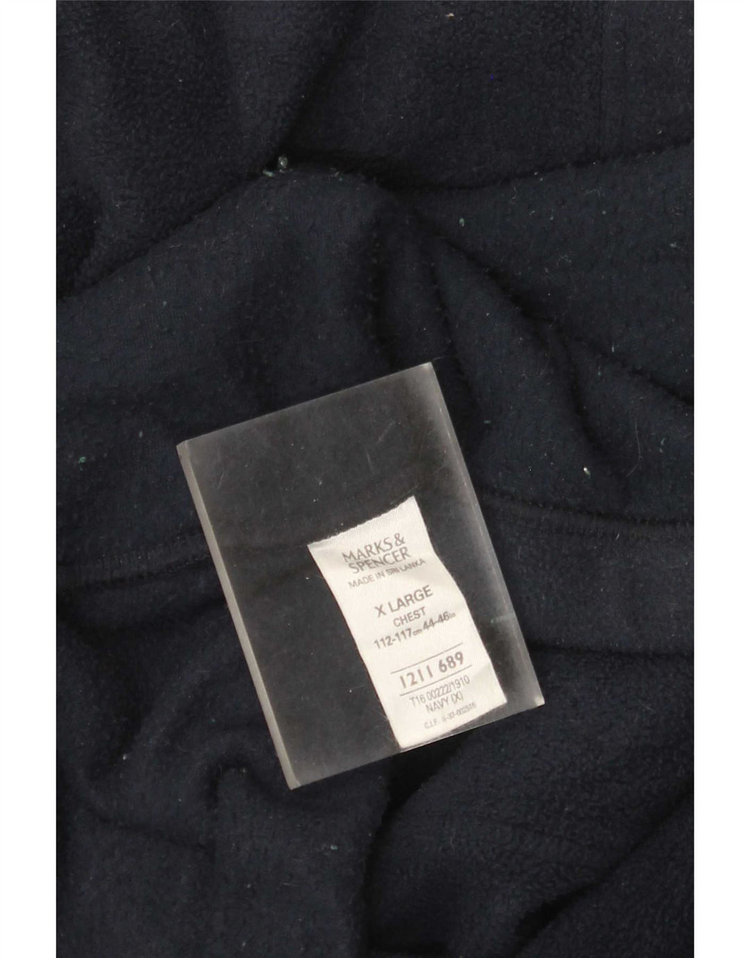 Мужская флисовая куртка Marks & Spencer UK 44 XL темно-синяя, полиэстер