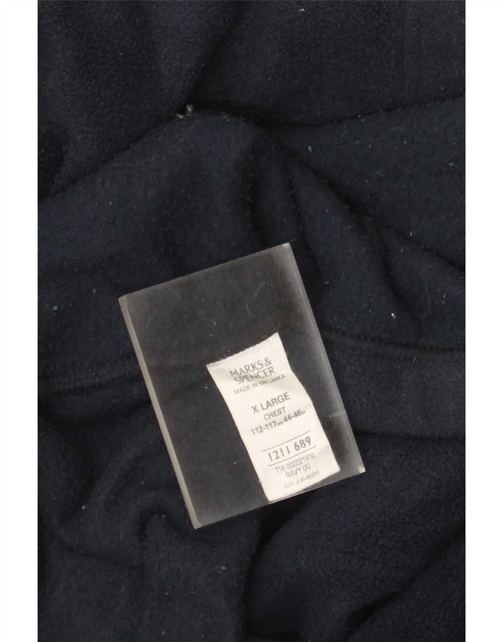 Мужская флисовая куртка Marks & Spencer UK 44 XL темно-синяя, полиэстер
