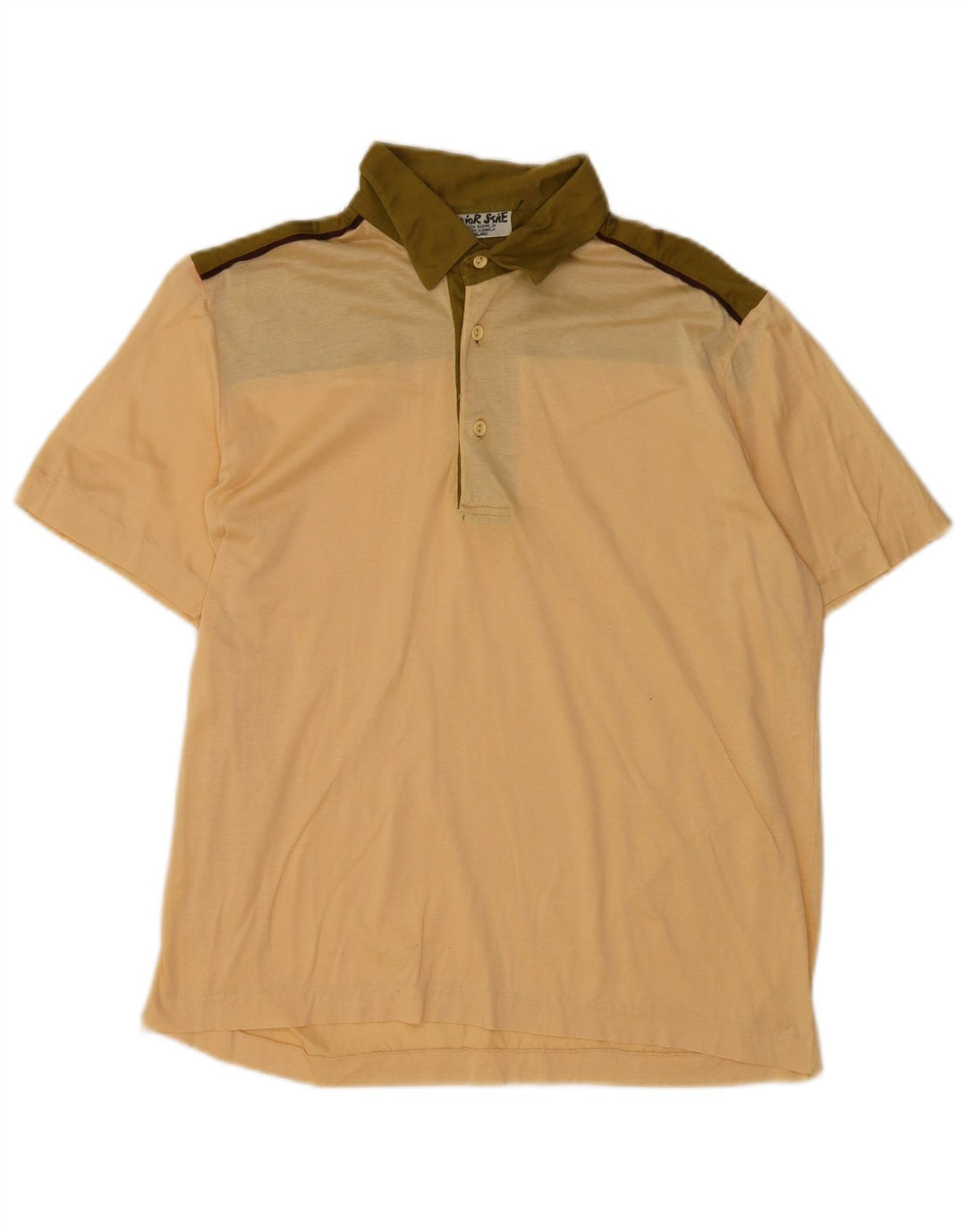 Винтажная мужская рубашка поло IT 50 Medium Beige Colourblock