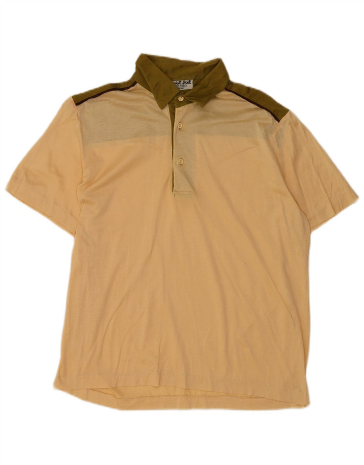 Винтажная мужская рубашка поло IT 50 Medium Beige Colourblock