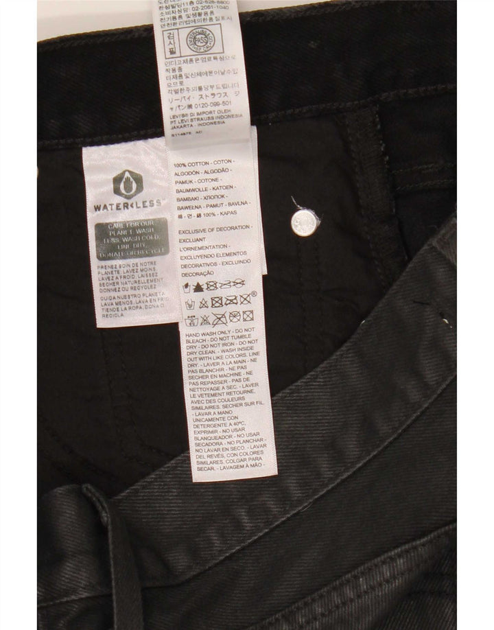Женская мини-юбка джинсовая Levi's W27, маленькая, черная, хлопок