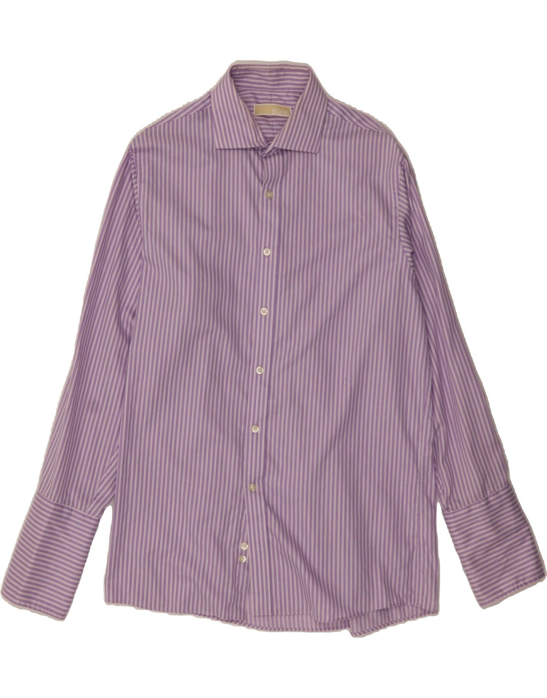 MICHAEL KORS Mens Shirt Size 16 Large Purple Striped Vintage Michael Kors and Second-Hand Michael Kors from Messina Hembry 