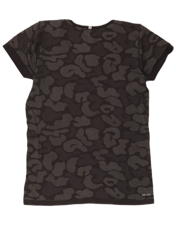 Женская футболка Nike Dri Fit Top UK 14, большой черный камуфляж