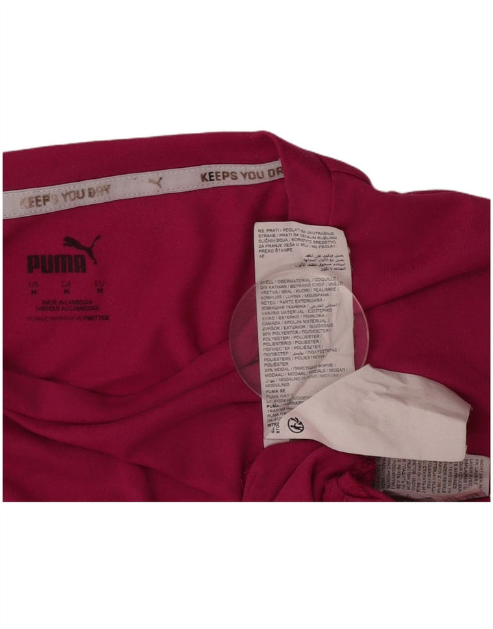 Женская футболка с рисунком Puma Top UK 14, средний розовый полиэстер