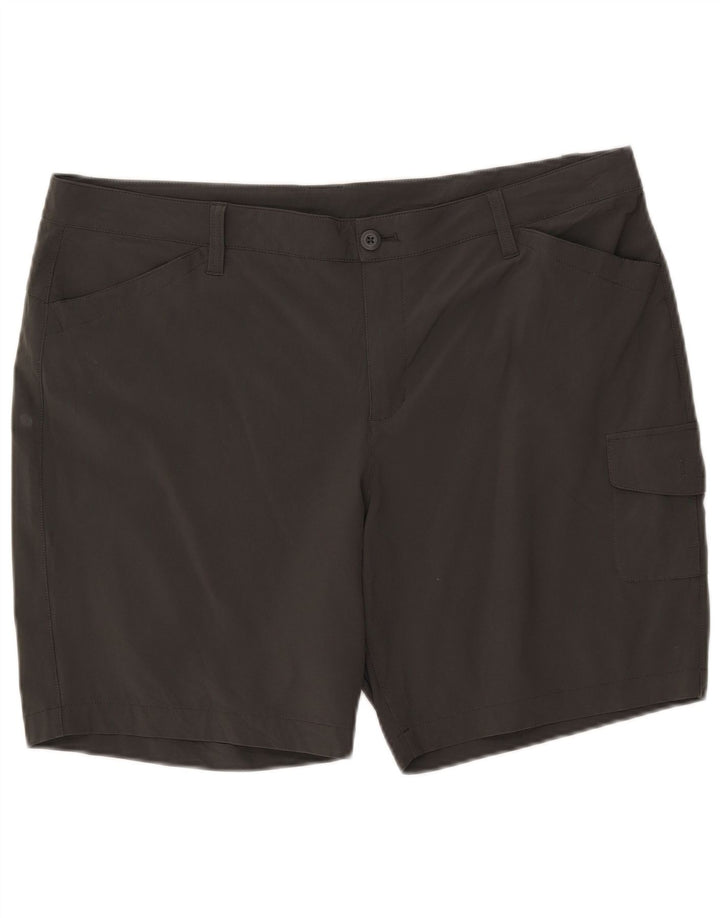 Eddie Bauer Womens Cargo Shorts US 18 2XL W40 Grey Polyester