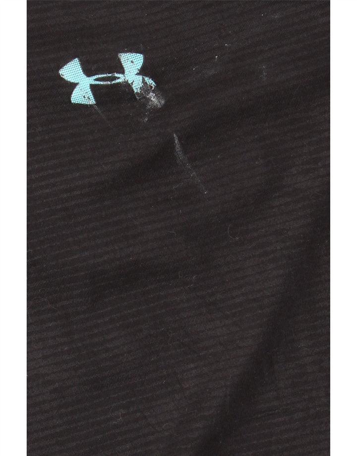 Мужской пуловер с воротником на молнии Under Armour Heat Gear, большой черный спортивный костюм