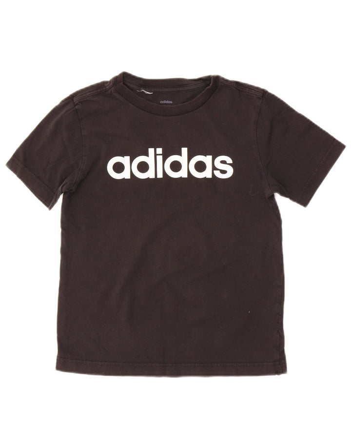 ADIDAS Boys Graphic T-Shirt Top 10-11 Years Black